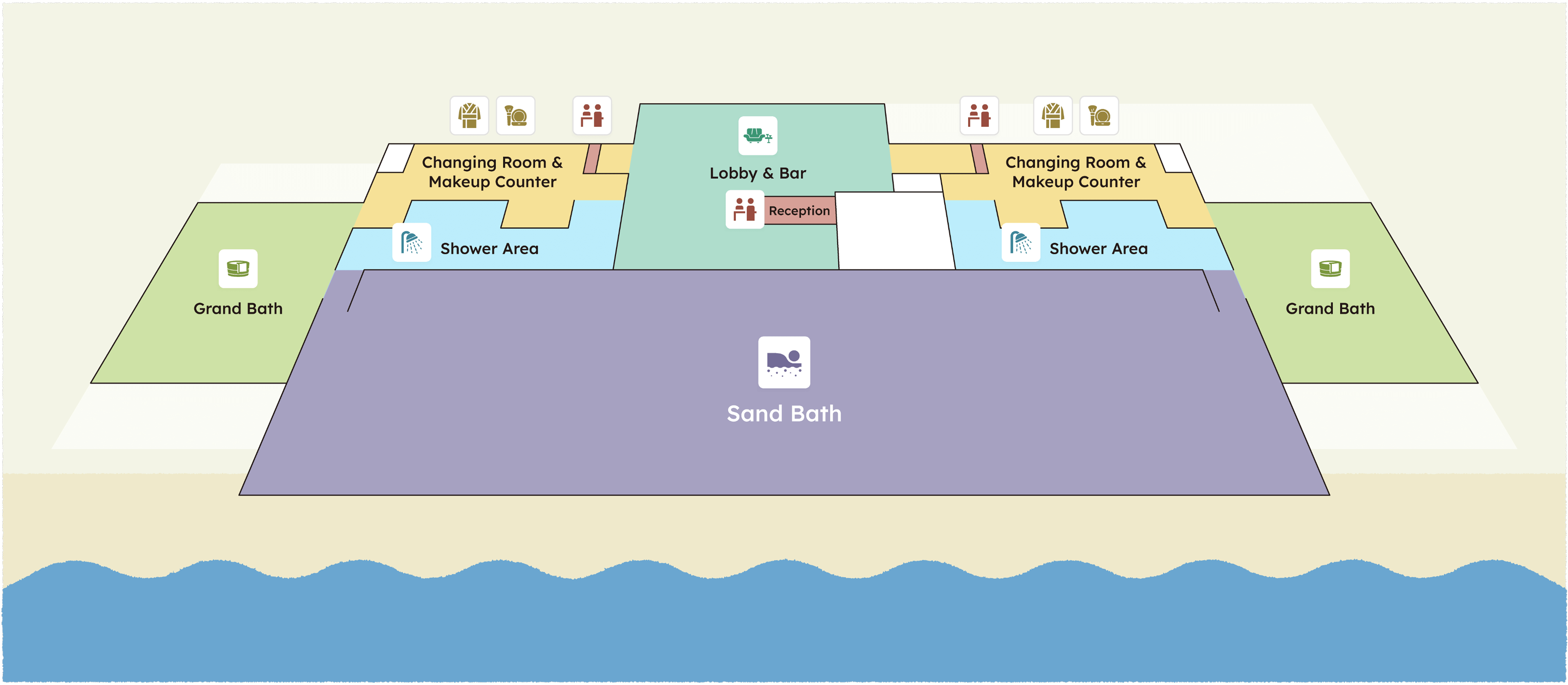 Spa area guide map
