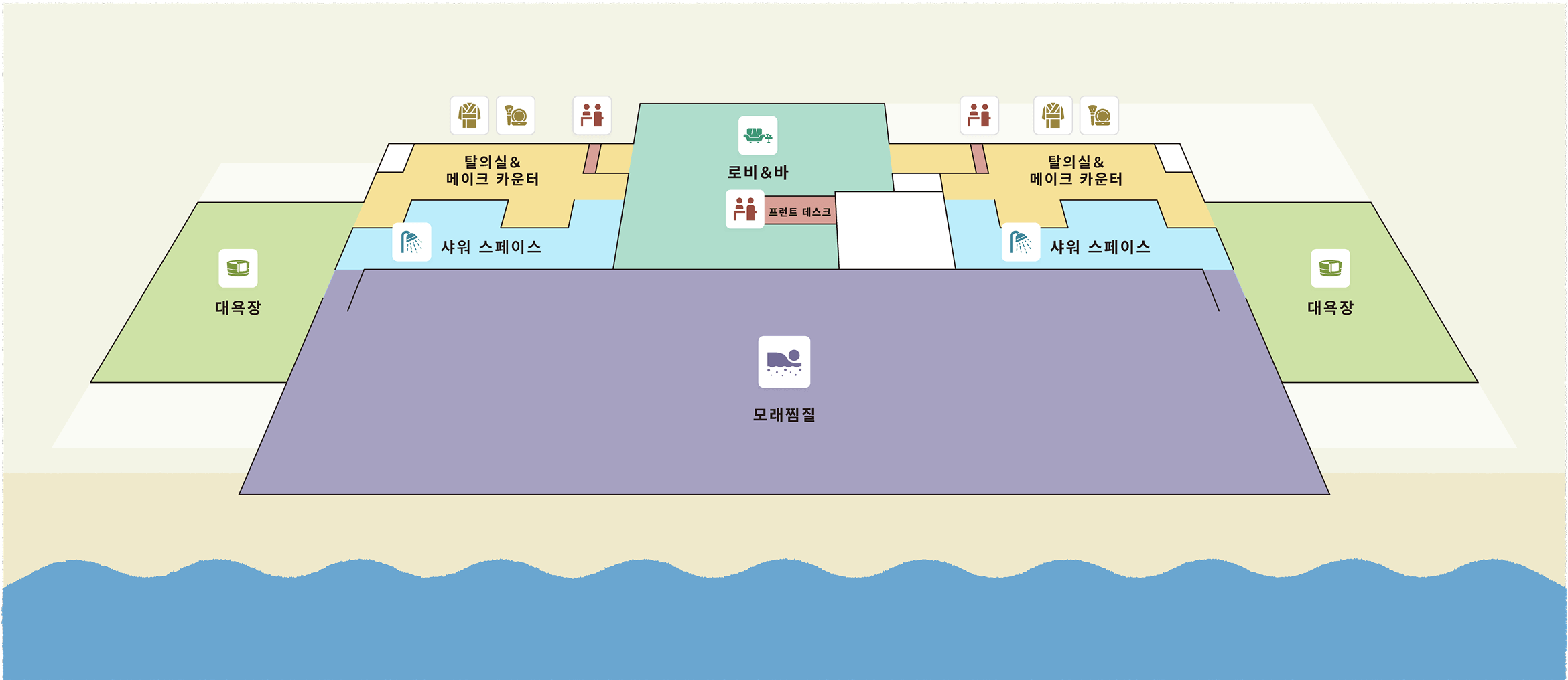 스파 지역 안내 지도